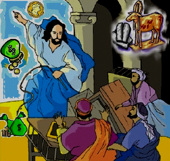 jesus tempel geldwechsler 600breit goldenes kalb01+geld04